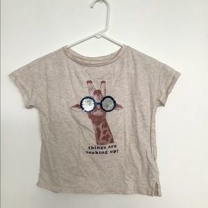 flip sequin giraffe graphic tee